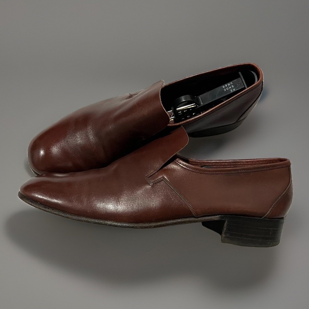 Bally Continentals Albano Mens Brown Chestnut Classic Slip-On Dress Loafers 10D